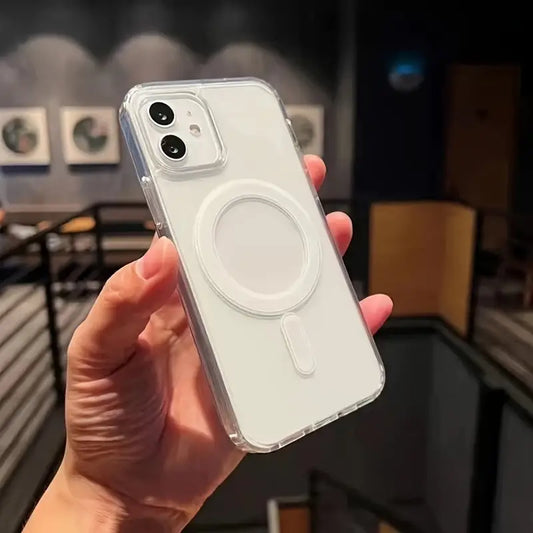 Husă Magnetică Transparentă cu MagSafe pentru iPhone