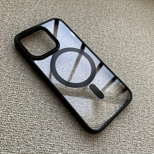 Husă Magnetică Transparentă cu MagSafe pentru iPhone