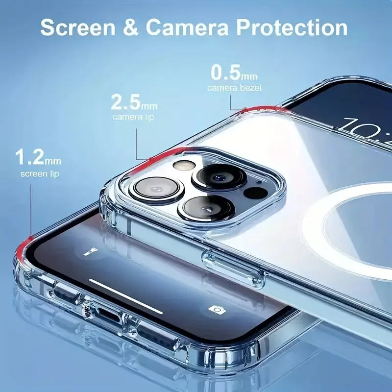 Husă Magnetică Transparentă cu MagSafe pentru iPhone