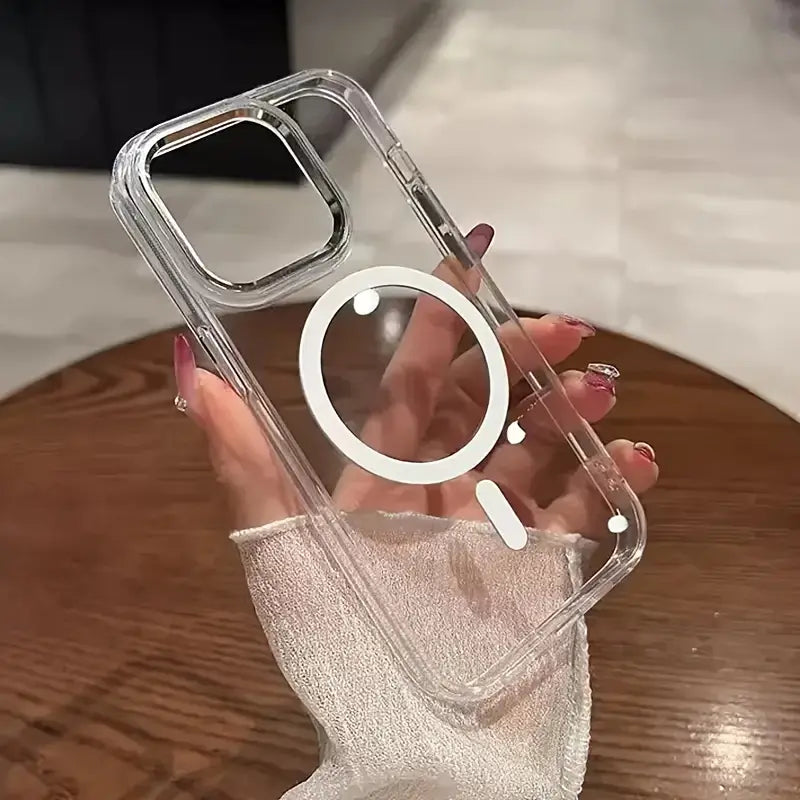 Husă Magnetică Transparentă cu MagSafe pentru iPhone